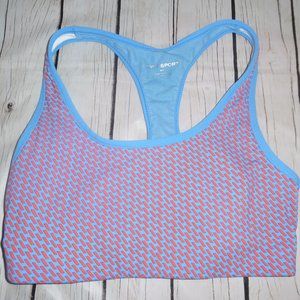 Tory Burch Sport Printed Mesh Racerback Bra Yoga Performance Gym Workout Top S